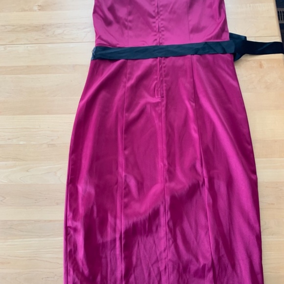 NEW with Tags Satin Dress Belted Size Medium - Picture 2 of 4